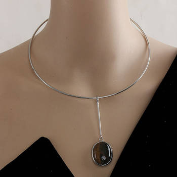 Colier cu guler – formă picătură, din aliaj, lanț clavicular, vară 2024, stil chinez nou