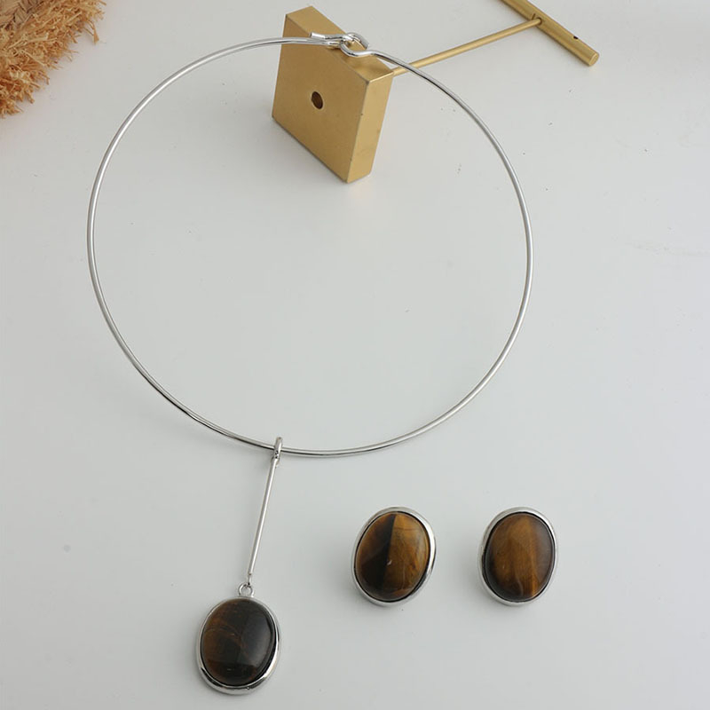 Colier cu guler – formă picătură, din aliaj, lanț clavicular, vară 2024, stil chinez nou