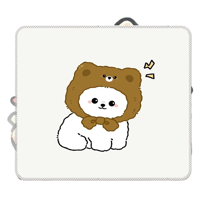 Malá podložka pod myš z prírodnej gumy, protišmyková, potlač transferom, možnosť prispôsobenia