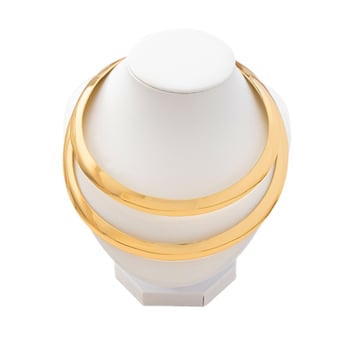 Colier metalic tip choker, design geometric, pandantiv din fier, 41–50 cm, stil simplu, pentru femei