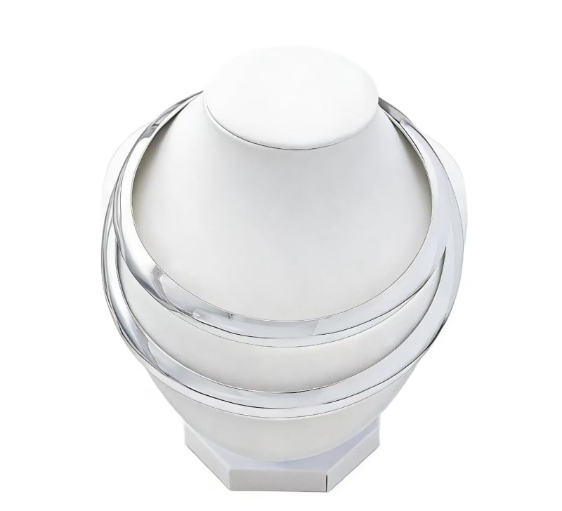 Colier metalic tip choker, design geometric, pandantiv din fier, 41–50 cm, stil simplu, pentru femei