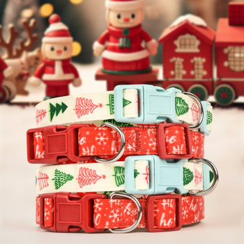 Macska- és kutyanyakörv — graffiti minta, poliészter, MIDEPET, karácsonyi kiadás