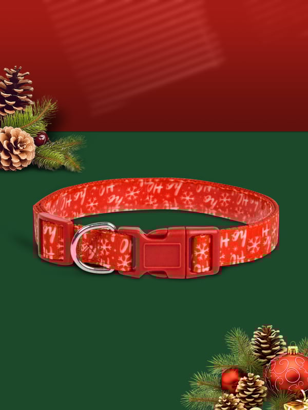 Macska- és kutyanyakörv — graffiti minta, poliészter, MIDEPET, karácsonyi kiadás