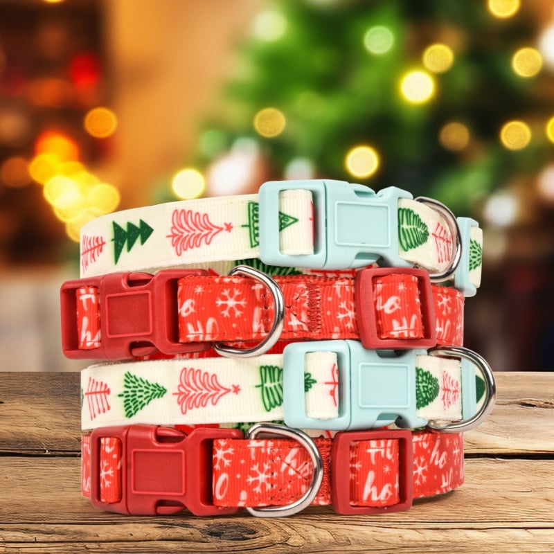 Macska- és kutyanyakörv — graffiti minta, poliészter, MIDEPET, karácsonyi kiadás