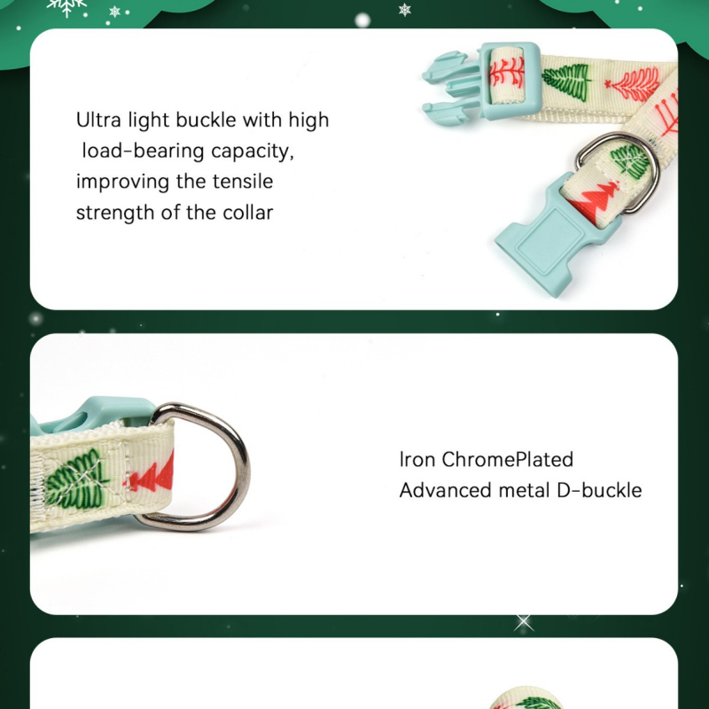 Macska- és kutyanyakörv — graffiti minta, poliészter, MIDEPET, karácsonyi kiadás