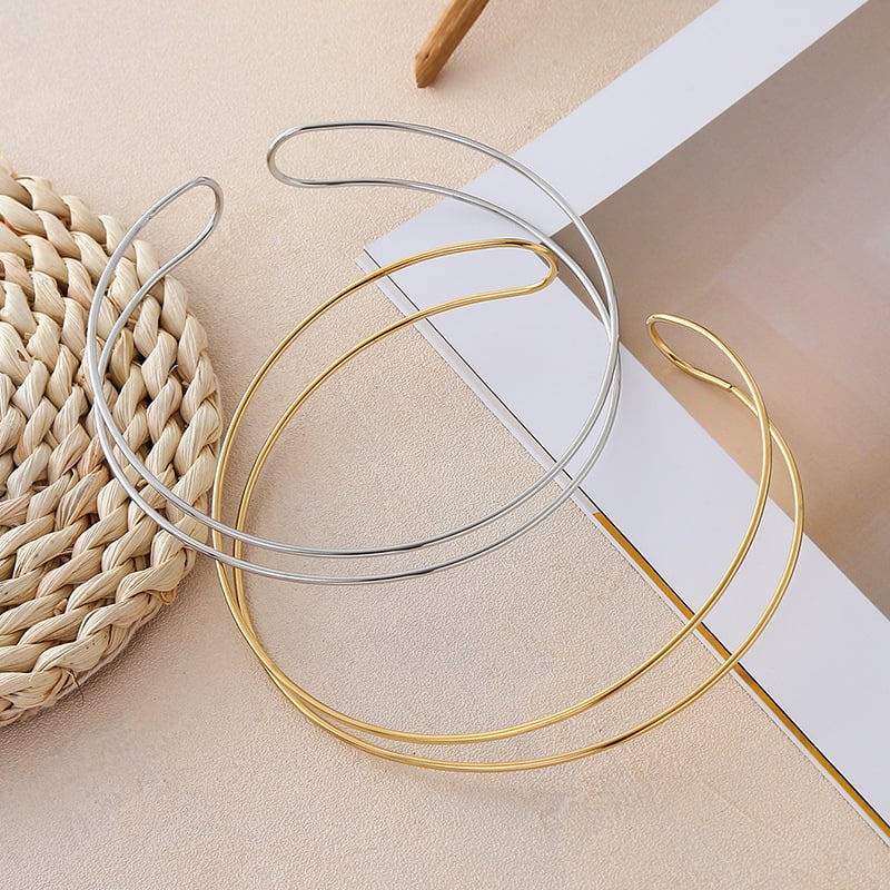 Golier z titánovej ocele, U-tvar dizajn, unisex, hmotnosť 20,9 g