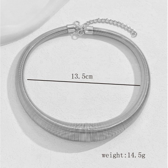 Ogrlica od legure, geometrijskog dizajna, lanac ključne kosti, minimalistički stil, težina 14,5 g