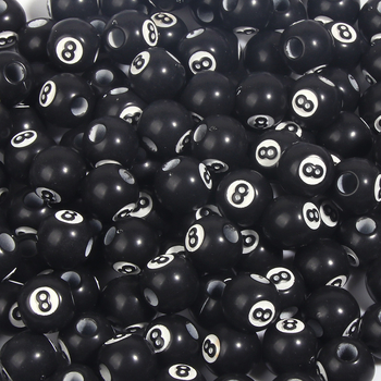 Margele libere din acrilic, model 8, stil fashion biliard, tehnologie de prelucrare: Altul