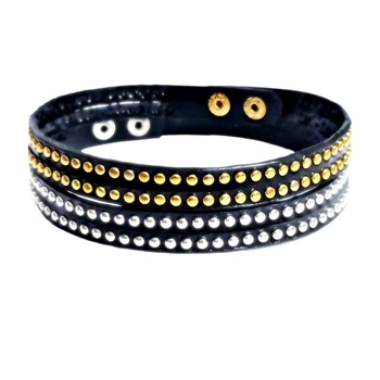 Colier punk din piele cu nituri, multifuncțional, reglabil, pandant din aliaj, lanț șarpe