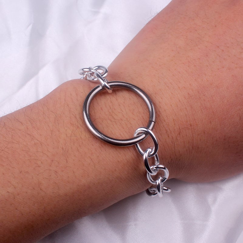Ogrlica od aluminija, jednostavan unisex stil, lanac s vodnim valovima, geometrijski dizajn