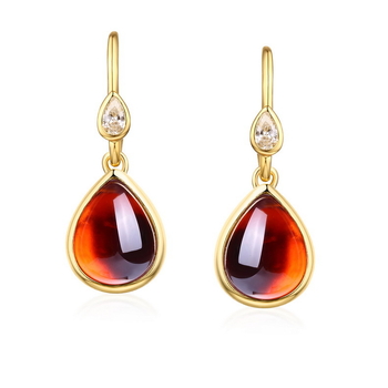 925-ös ezüst fülbevalók, csepp alakú, rózsaszín kristály bojt, márka Love is like beauty