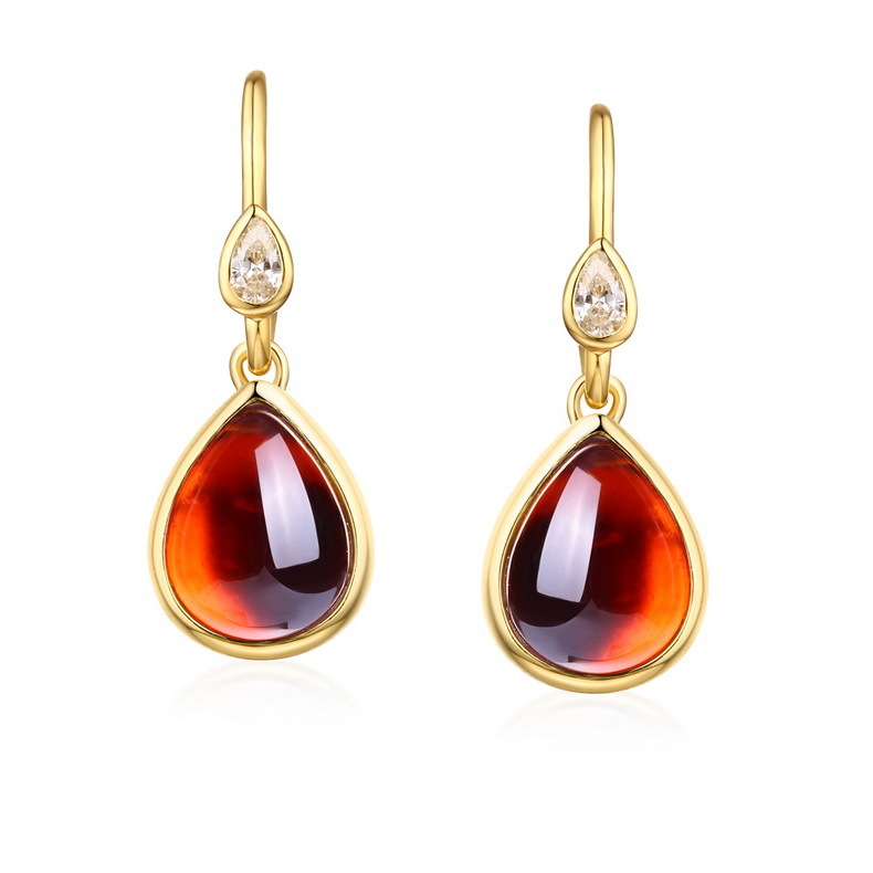 925-ös ezüst fülbevalók, csepp alakú, rózsaszín kristály bojt, márka Love is like beauty