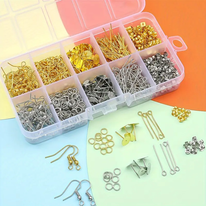 DIY set za nakit – komponente za naušnice od nehrđajućeg čelika, elektroplatiranje, 10 komada