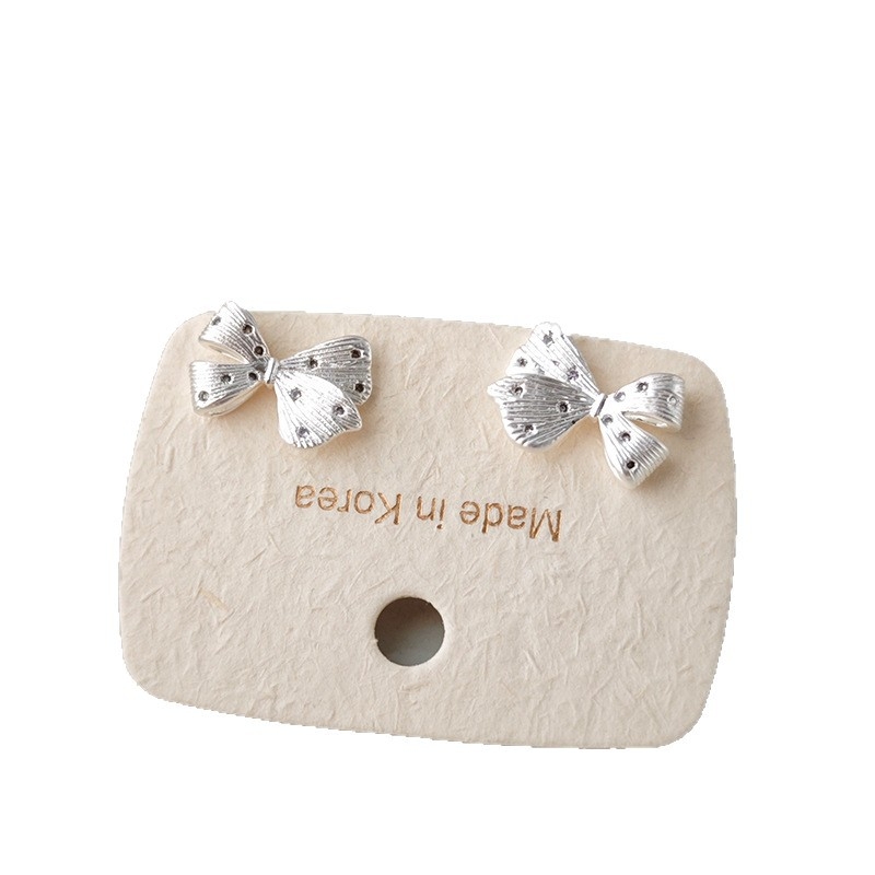 Cercei cu nod în formă de arc, din cupru, placare cu aur real, știfturi din argint 925, stil lux lejer