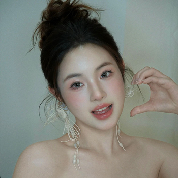 Cercei lungi cu funda și ciucuri, lucrate manual, materiale amestecate, unisex, lansare vară 2025