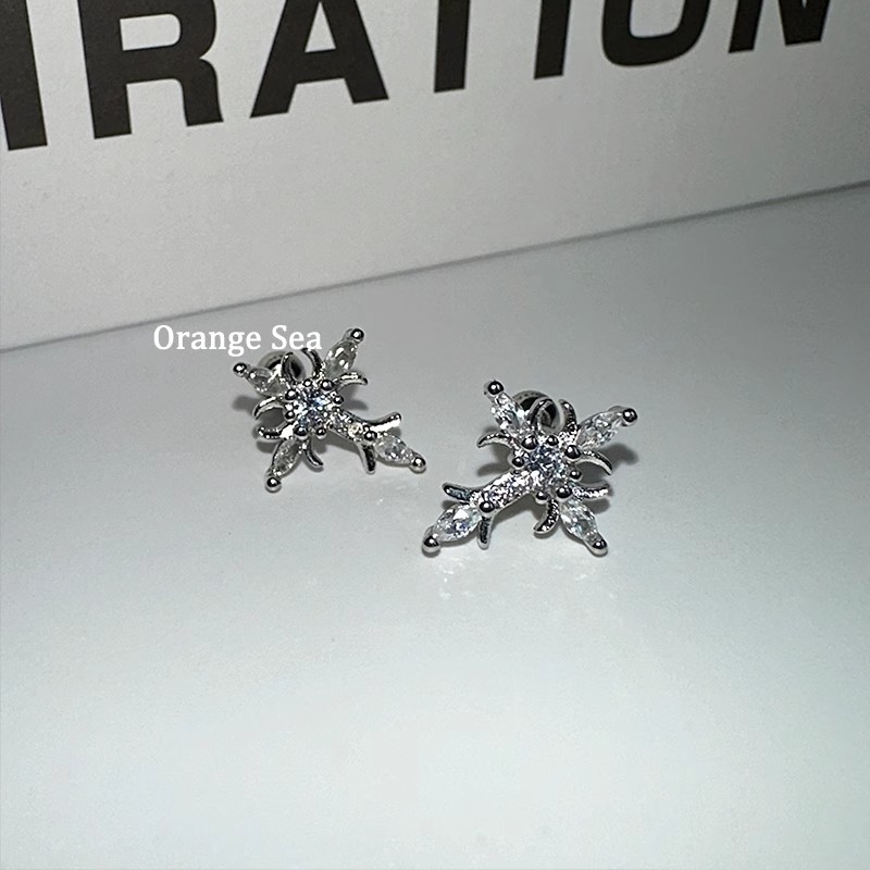 Cercei din oțel titan, placare electrolitică, stil geometric, unisex