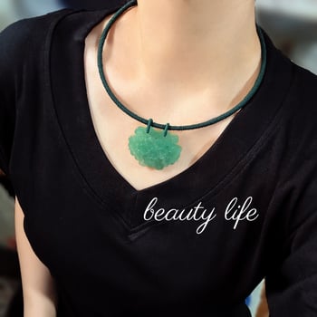 Colier cu pandantiv din topaz și lanț cu șnur, reglabil 21–50 cm, 200 g, origine Liaoning