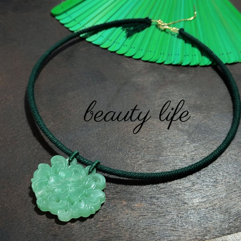 Colier cu pandantiv din topaz și lanț cu șnur, reglabil 21–50 cm, 200 g, origine Liaoning