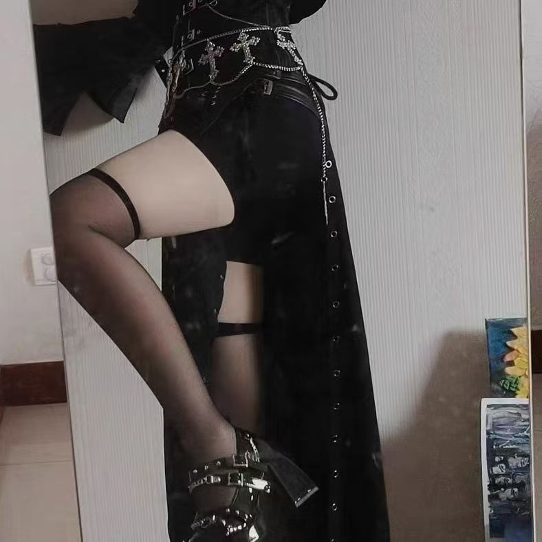 Lanț de talie din metal, design cu cruce în mai multe straturi, unisex, accesoriu pentru adulți, cu mai multe bucle