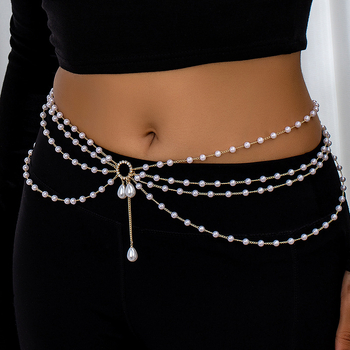 Lanț talie din aliaj, lungime 115 cm, cu un singur buclă, stil universal, personalizabil