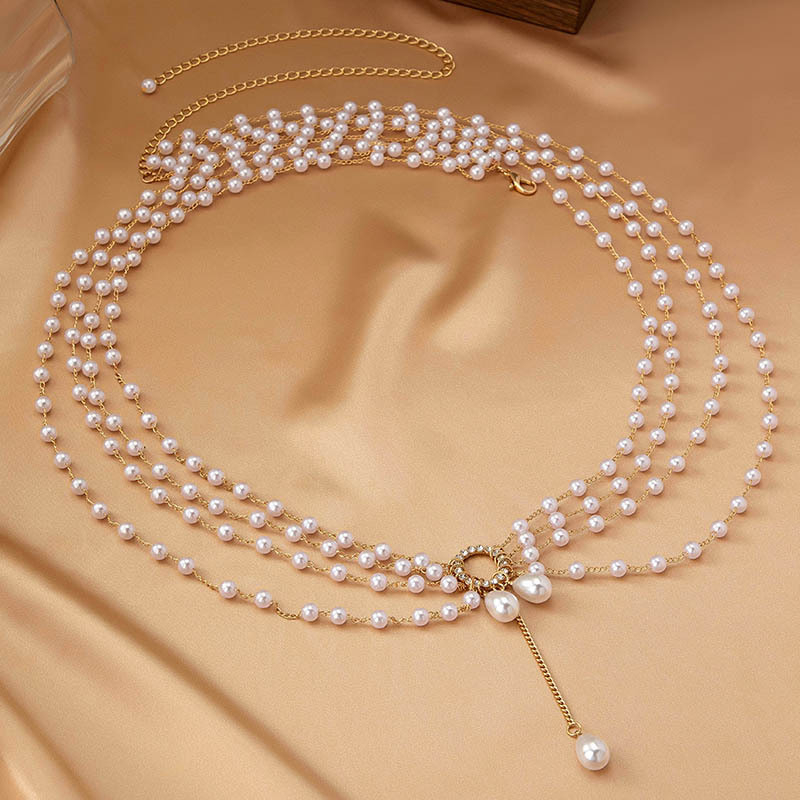 Lanț talie din aliaj, lungime 115 cm, cu un singur buclă, stil universal, personalizabil