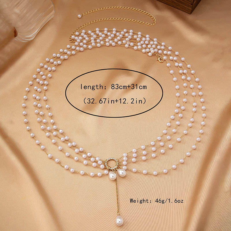 Lanț talie din aliaj, lungime 115 cm, cu un singur buclă, stil universal, personalizabil