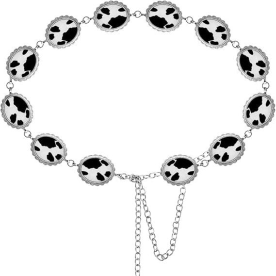 Csípőlánc, fém, denim stílus, egyszem körcsattal, 135 cm hosszú, 4 cm széles