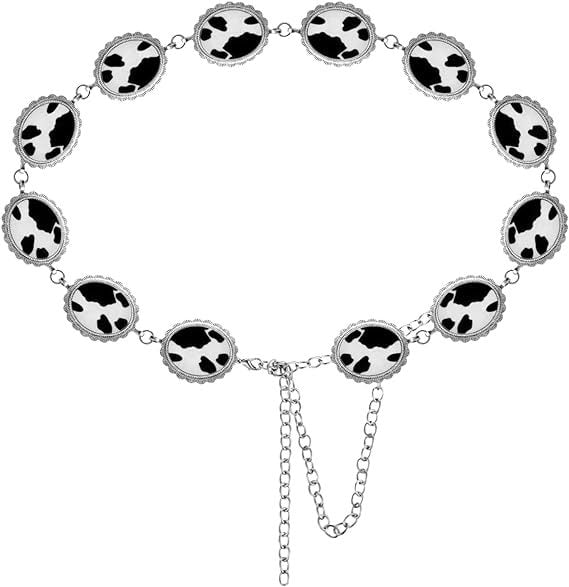 Csípőlánc, fém, denim stílus, egyszem körcsattal, 135 cm hosszú, 4 cm széles