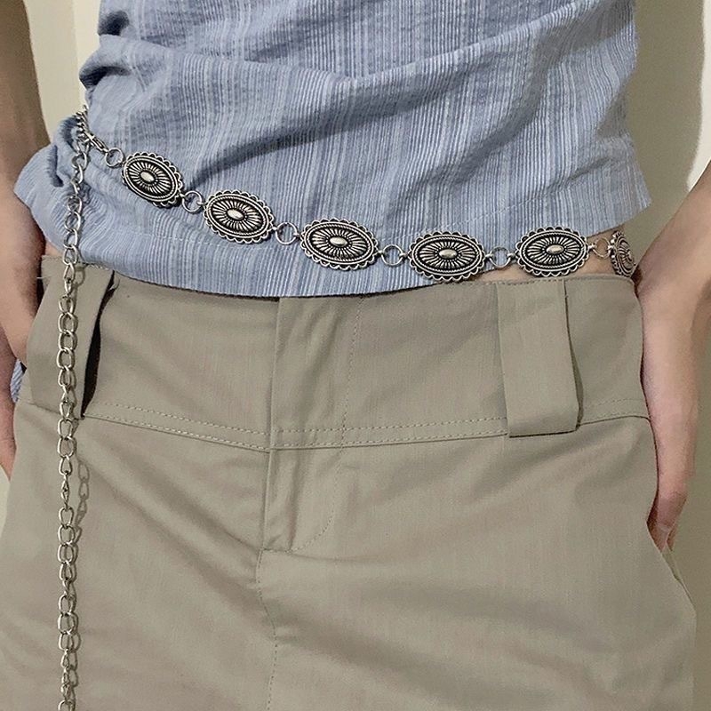 Metalni lanac za struk s elektroplatiniranjem, Princess serija, unisex, casual