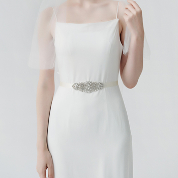 Centură de mireasă cu perle și cristale, cusută manual, cataramă împletită, bază țesută, tratament diamant