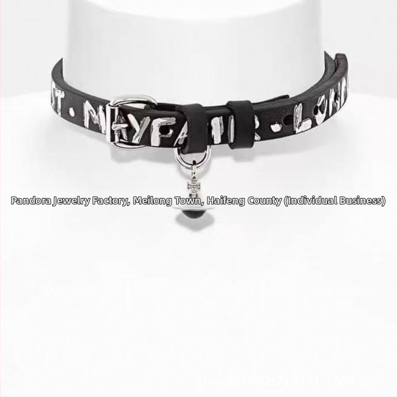 Kožni ovratnik-nakit s grafitom slova Saturn, 925 srebrni privjesak, klavikularna lanac, pojasnog stila, personalizirani trend.