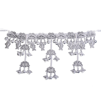 Pásový reťaz s príveskom zvončeka v tvare mesiaca ryby, Tang štýl retro pre ženy, elektroplátovanie