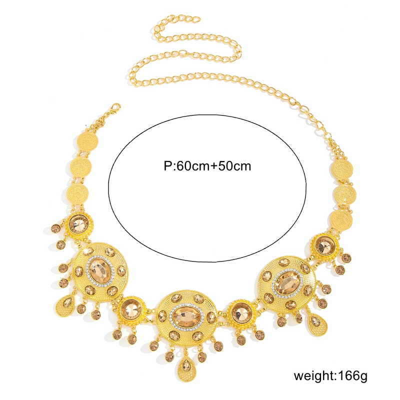 Pásový reťaz zliatiny s geometrickým oválnym tvarom, elektroplátovaný, originálny dizajn, pre ženy