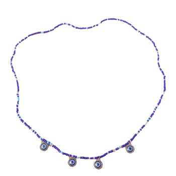 Pás na boky, séria Diabolské oko, kapkovité sklenené korálky, korálkový pás na telo, samostatne balené