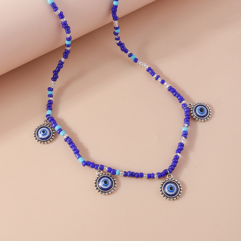 Pás na boky, séria Diabolské oko, kapkovité sklenené korálky, korálkový pás na telo, samostatne balené