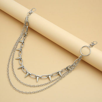 Unisex viacvrstvový kovový lanč na nohavice pre džínsy — elektroplating, zliatina a hliník, vintage štýl