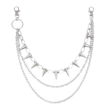 Unisex viacvrstvový kovový lanč na nohavice pre džínsy — elektroplating, zliatina a hliník, vintage štýl