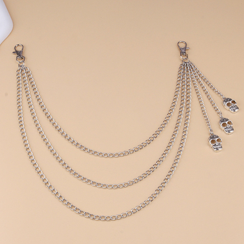 Wenbei opasok na džínsy s lebkou – unisex, zliatina, elektroplatovanie