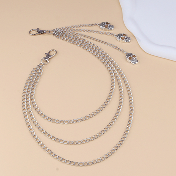 Wenbei opasok na džínsy s lebkou – unisex, zliatina, elektroplatovanie