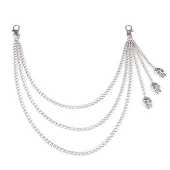 Wenbei opasok na džínsy s lebkou – unisex, zliatina, elektroplatovanie