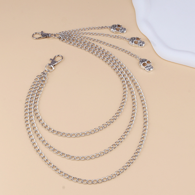 Wenbei opasok na džínsy s lebkou – unisex, zliatina, elektroplatovanie