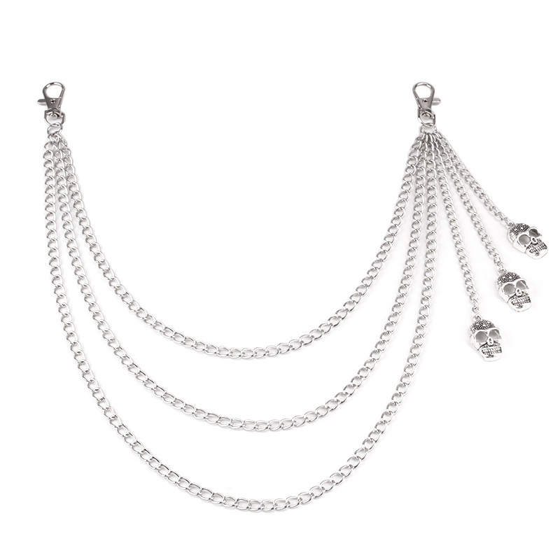 Wenbei opasok na džínsy s lebkou – unisex, zliatina, elektroplatovanie