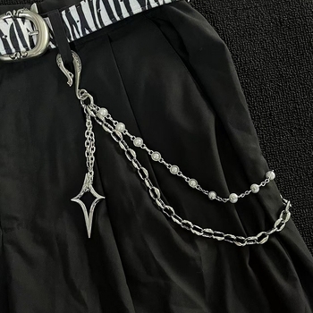 Lanț talie iEWS — metal, lucrat manual, stil punk