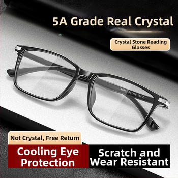 Γυαλιά ανάγνωσης Mirror One, φακοί από κρύσταλλο, πλαίσιο TR90, πλήρες πλαίσιο, τετράγωνο στυλ, ρετρό για άνδρες