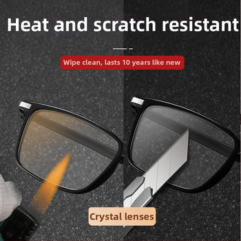 Γυαλιά ανάγνωσης Mirror One, φακοί από κρύσταλλο, πλαίσιο TR90, πλήρες πλαίσιο, τετράγωνο στυλ, ρετρό για άνδρες