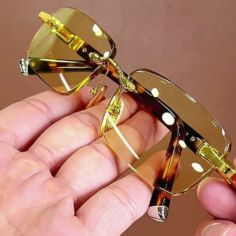 Naočale za čitanje bez okvira — ultra lagane, protiv umora očiju, zaštita očiju visoke rezolucije za srednju dob i stariju dob