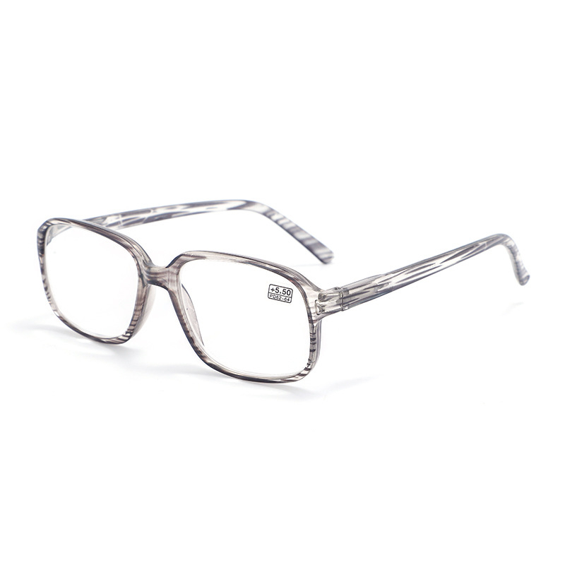 Naočale za čitanje s lećama od smole, puni okvir, šarke s oprugom, dioptrije 5.0/5.5/6.0, za starije osobe