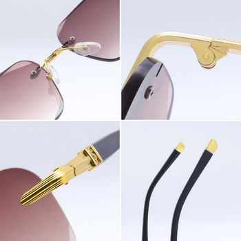 Bezrámové čítacie okuliare s ochranou proti modrému svetlu, viacfokálne šošovky a hrany diamantového typu pre seniorov