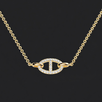 925 ezüst nyaklánc geometriai/állat motívummal, kulcscsont- lánccal, 51–60 cm hosszú, könnyű luxus stílus