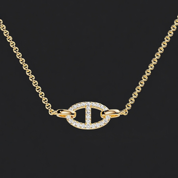 925 ezüst nyaklánc geometriai/állat motívummal, kulcscsont- lánccal, 51–60 cm hosszú, könnyű luxus stílus